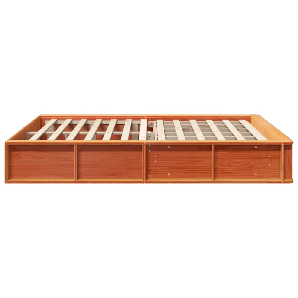 Sengestel Gyldenbrun 150 X 200 Cm Massiv Fyrretræ - Billede 6