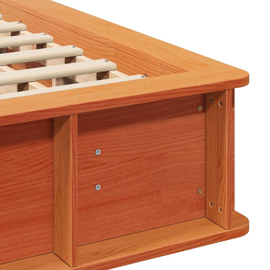 Sengestel Gyldenbrun 210 X 118 X 30 Cm Massiv Fyrretræ - Billede 9