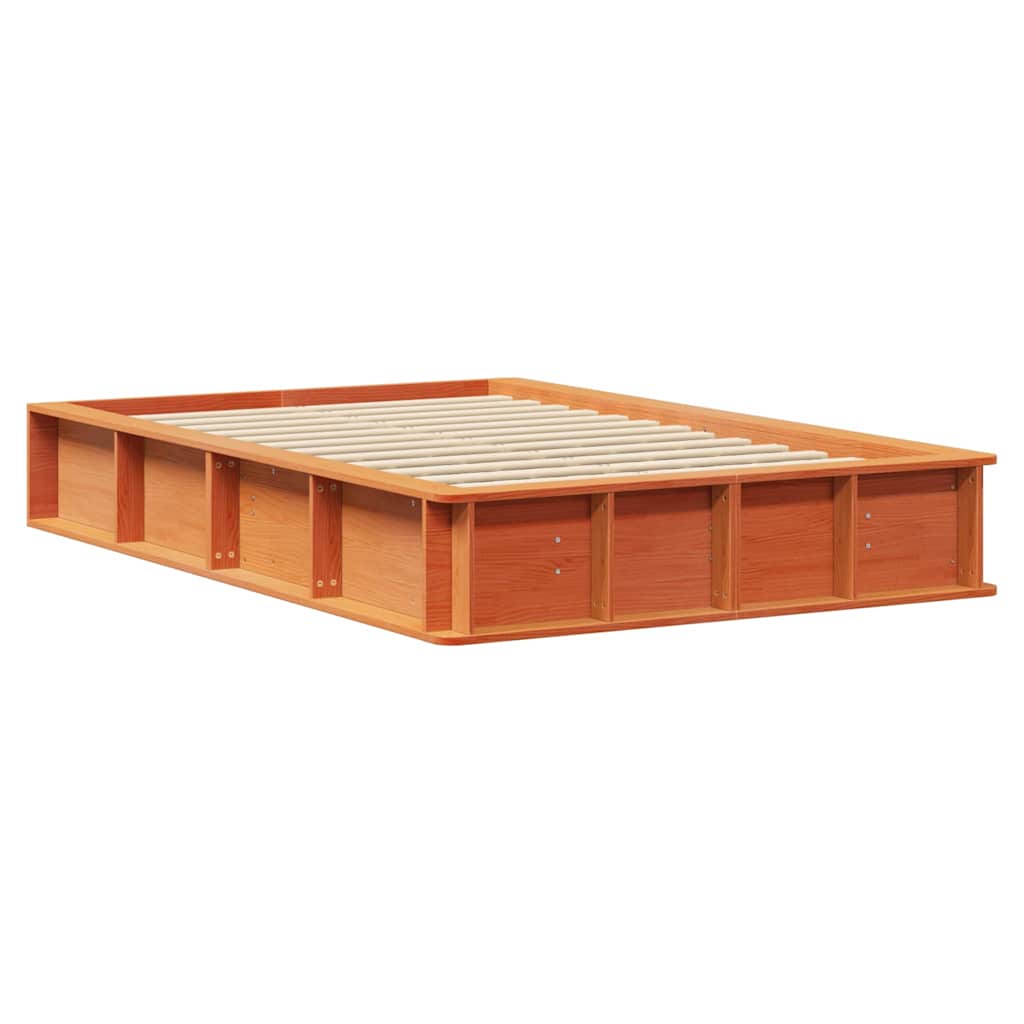 Sengestel Gyldenbrun 210 X 118 X 30 Cm Massiv Fyrretræ - Billede 2