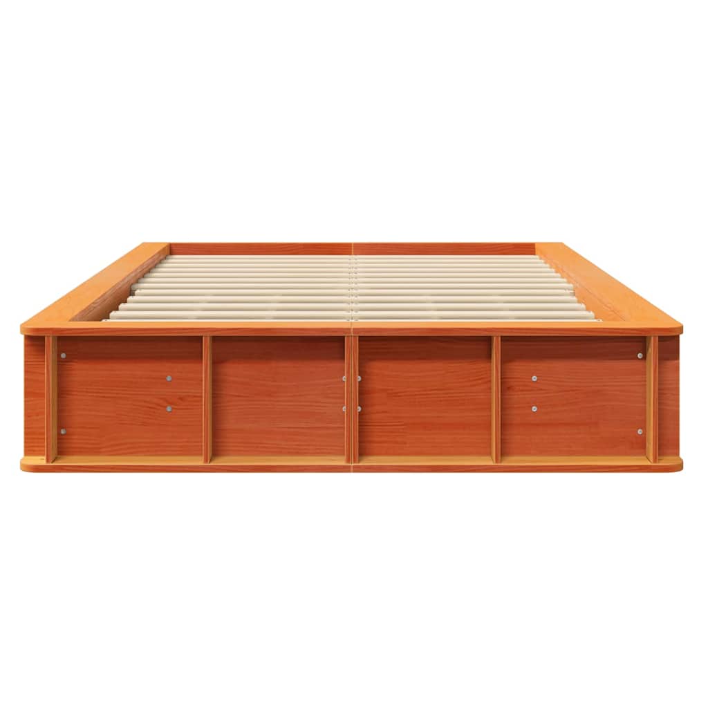 Sengestel Gyldenbrun 210 X 118 X 30 Cm Massiv Fyrretræ - Billede 5