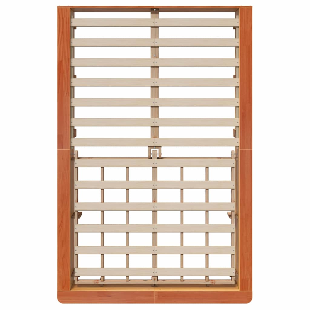 Sengestel Gyldenbrun 210 X 118 X 30 Cm Massiv Fyrretræ - Billede 8