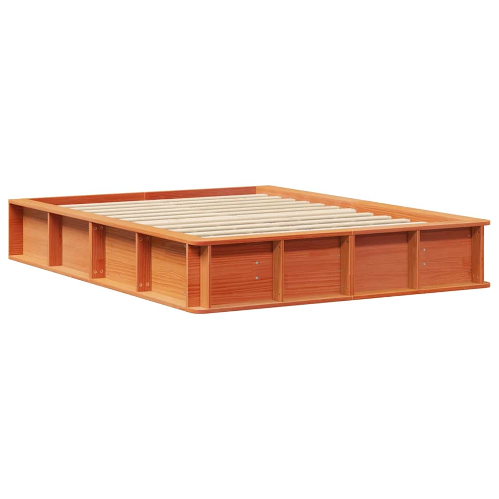 Sengestel Gyldenbrun 210 X 118 X 30 Cm Massiv Fyrretræ - Billede 2