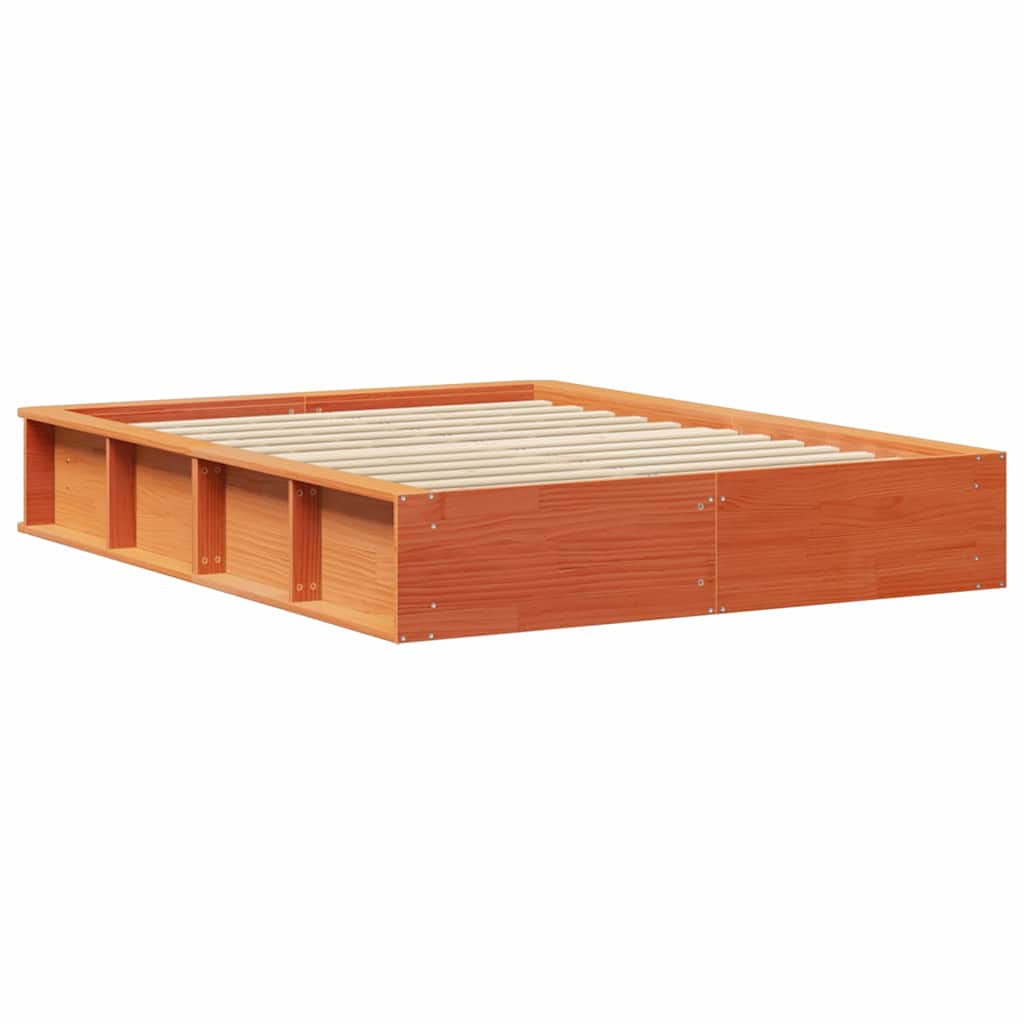Sengestel Gyldenbrun 210 X 118 X 30 Cm Massiv Fyrretræ - Billede 7