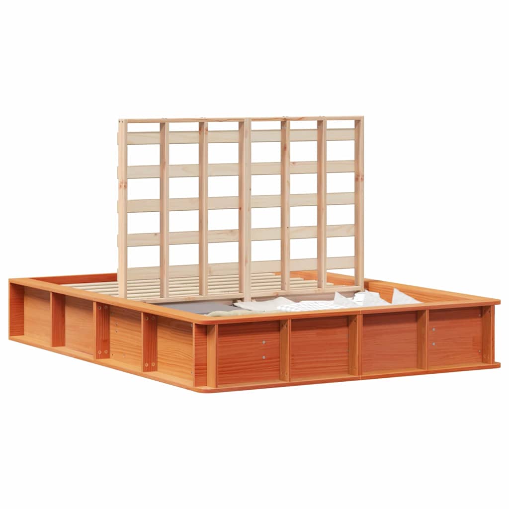 Sengestel Gyldenbrun 210 X 118 X 30 Cm Massiv Fyrretræ - Billede 3