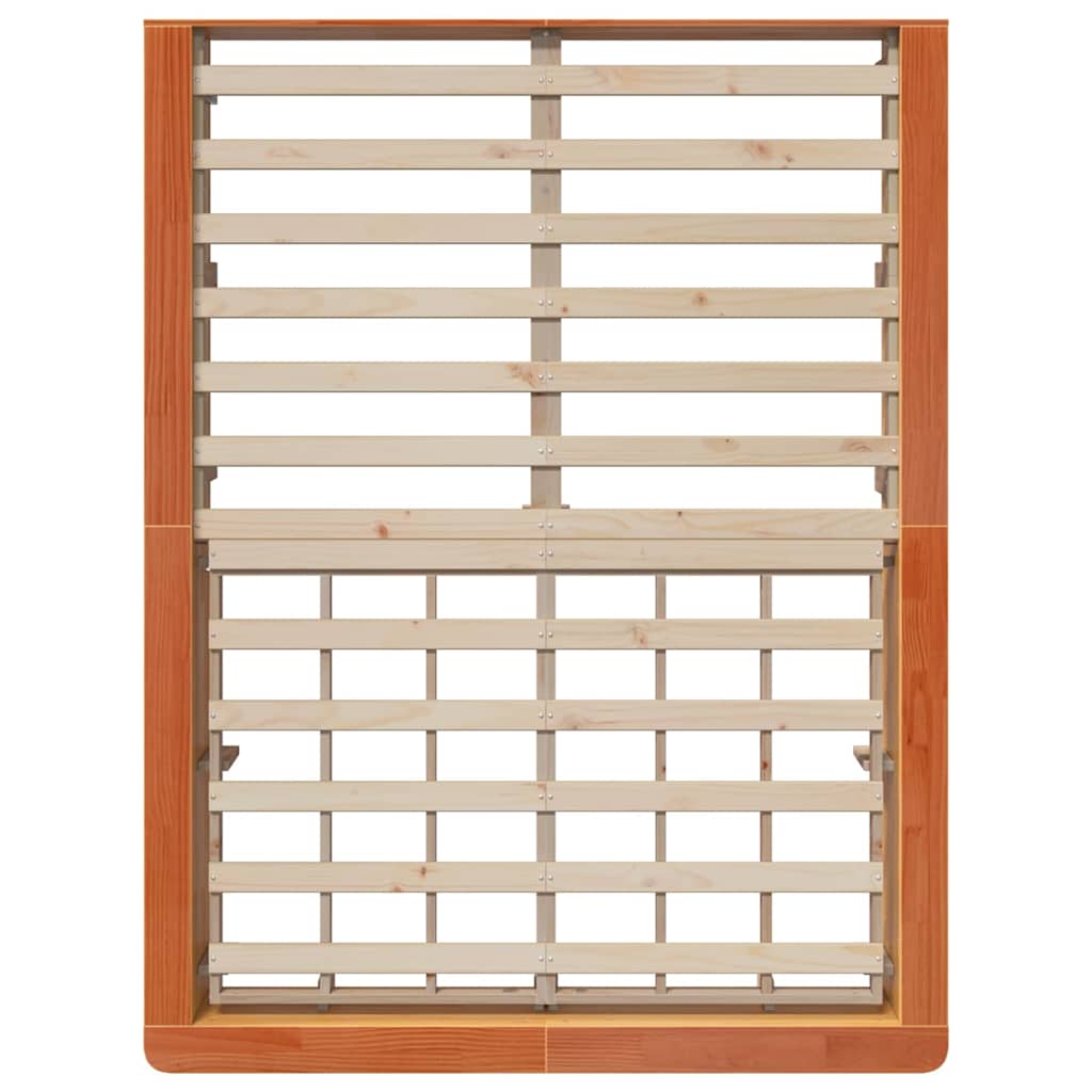 Sengestel Gyldenbrun 210 X 118 X 30 Cm Massiv Fyrretræ - Billede 8
