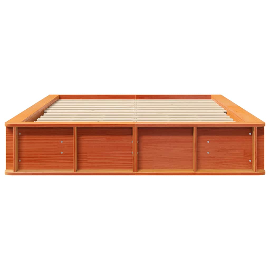 Sengestel Gyldenbrun 210 X 118 X 30 Cm Massiv Fyrretræ - Billede 5