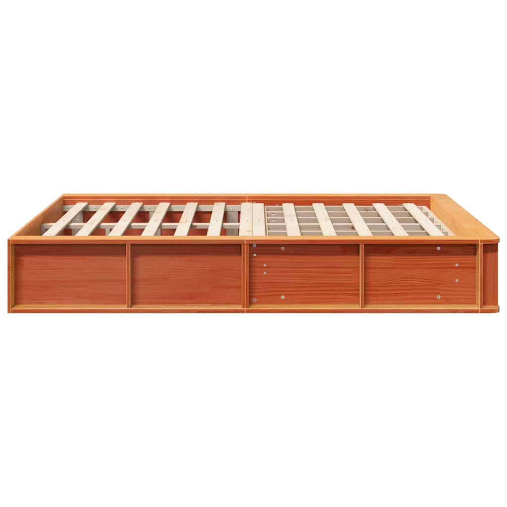 Sengestel Gyldenbrun 210 X 118 X 30 Cm Massiv Fyrretræ - Billede 6