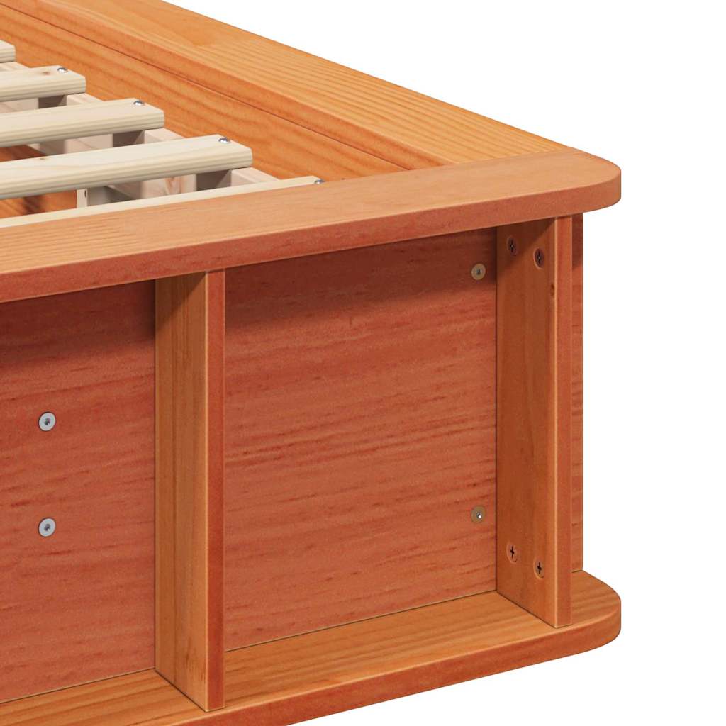 Sengestel Gyldenbrun 100 X 200 Cm Massiv Fyrretræ - Billede 9