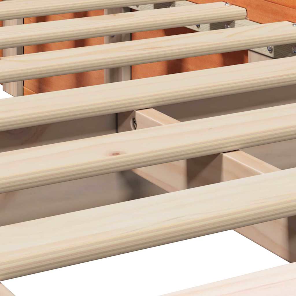 Sengestel Gyldenbrun 100 X 200 Cm Massiv Fyrretræ - Billede 10