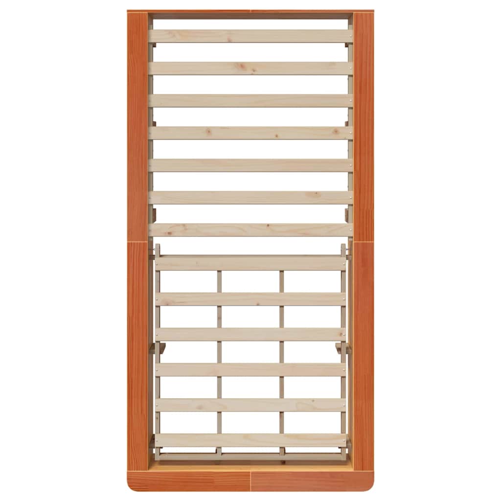 Sengestel Gyldenbrun 100 X 200 Cm Massiv Fyrretræ - Billede 8