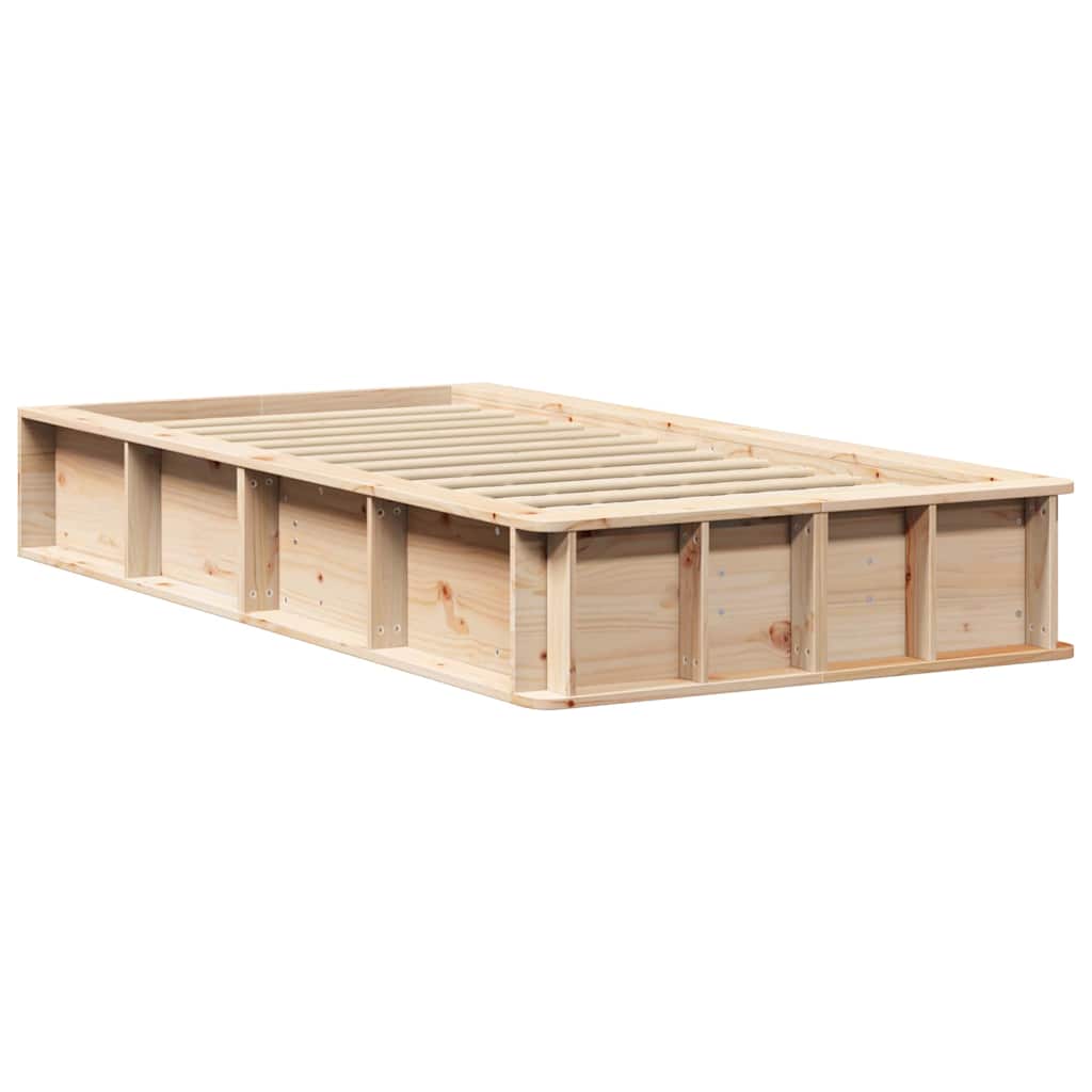 Sengestel Massiv Fyrretræ 210 X 118 X 30 Cm Massiv Fyrretræ - Billede 2