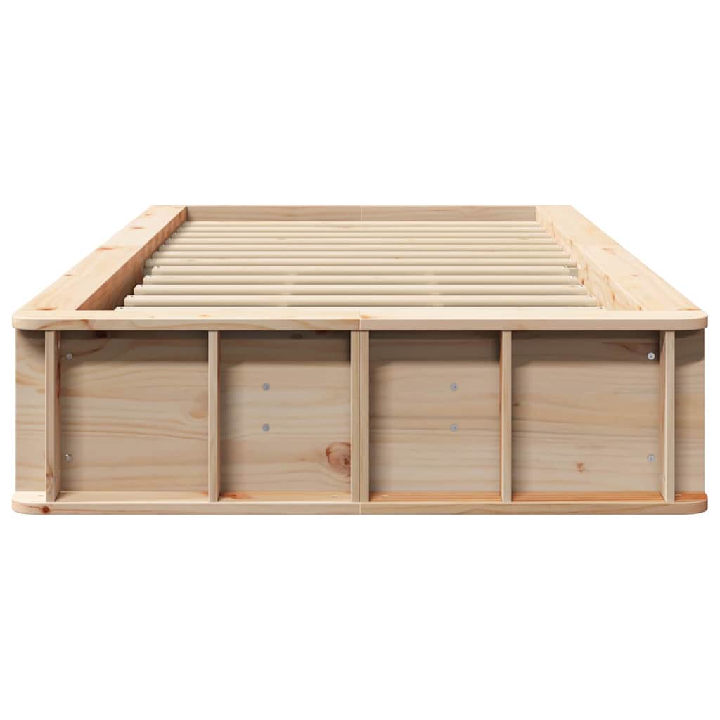 Sengestel Massiv Fyrretræ 210 X 118 X 30 Cm Massiv Fyrretræ - Billede 5