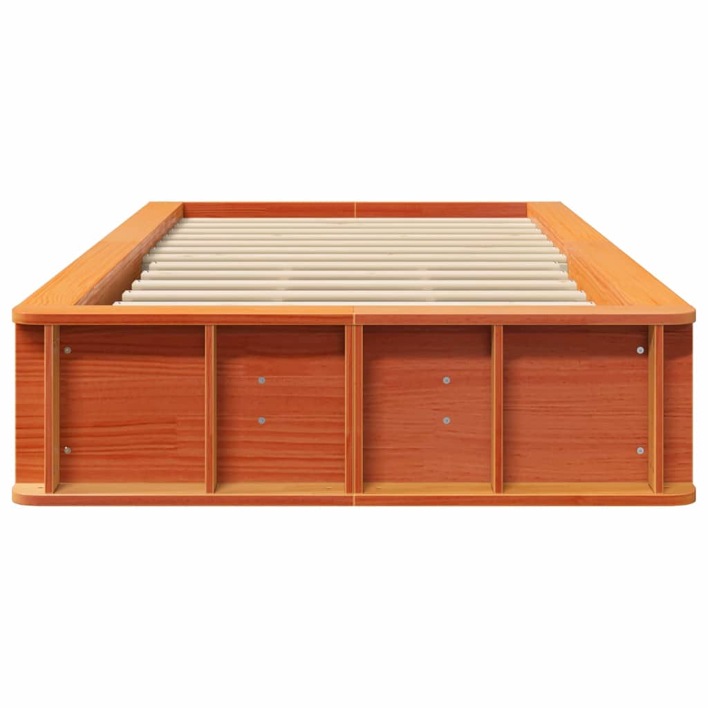 Sengestel Gyldenbrun 210 X 118 X 30 Cm Massiv Fyrretræ - Billede 5
