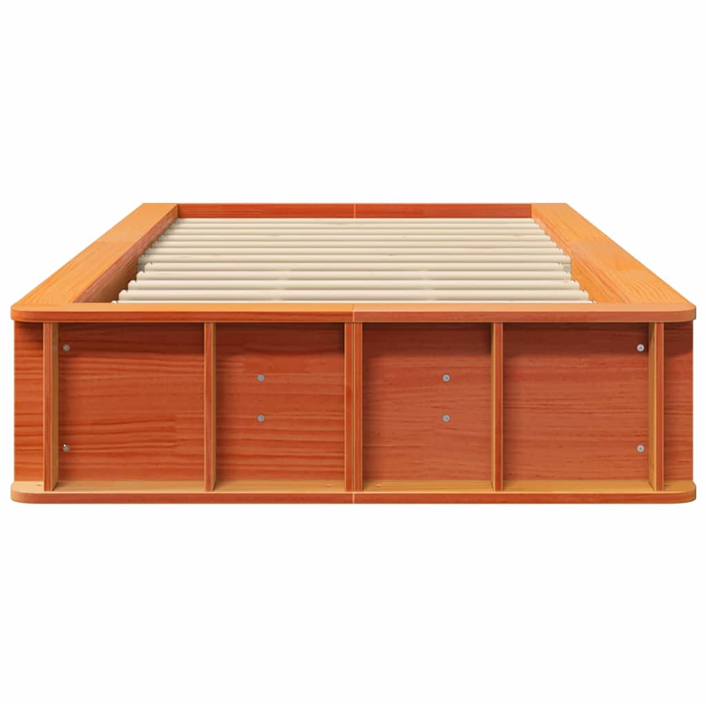 Sengestel Gyldenbrun 210 X 118 X 30 Cm Massiv Fyrretræ - Billede 5
