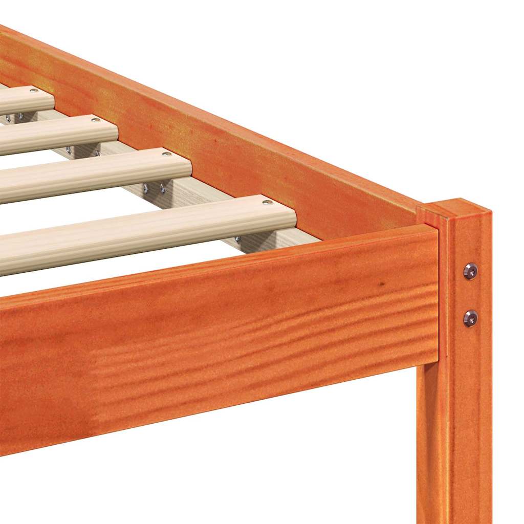 Sengestel Gyldenbrun 200 X 200 Cm Massivt Fyrretræ - Billede 8