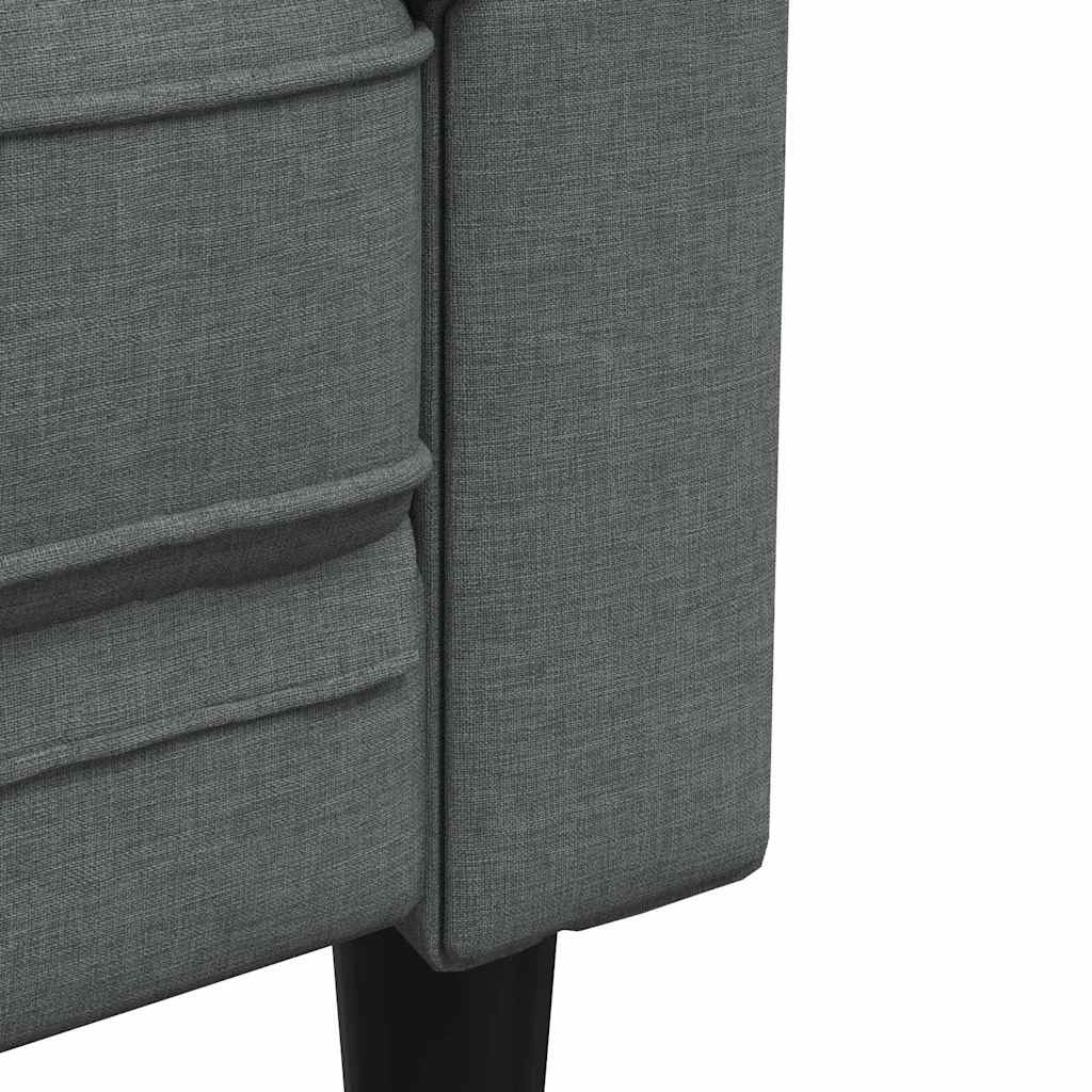Sofa Sæt Mørkegrå Stof - Billede 6
