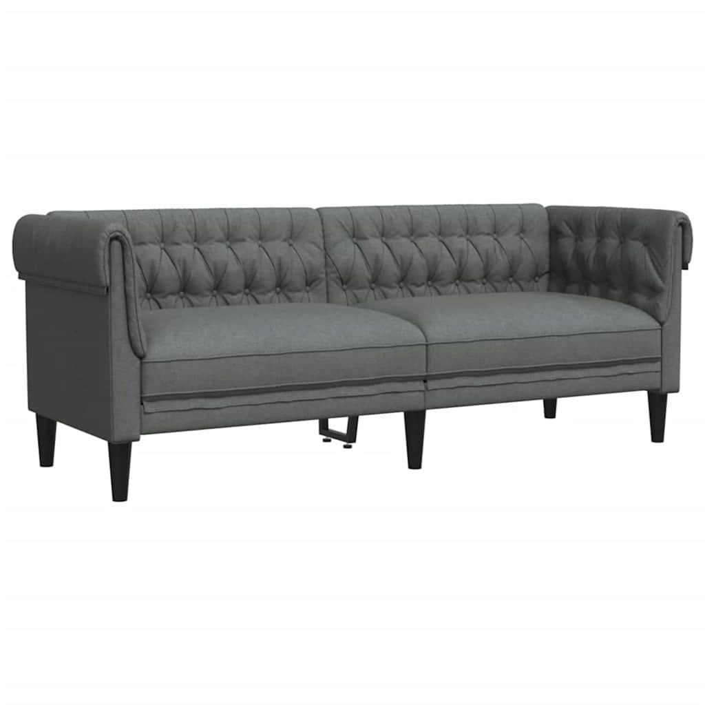 Sofa Sæt Mørkegrå Stof - Billede 6