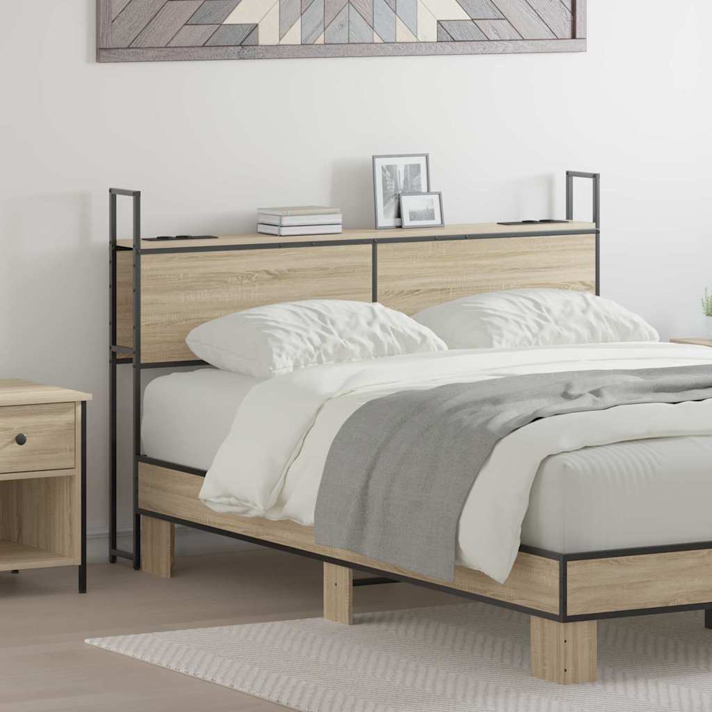 Opbevaringshovedgavl Sonoma-eg 135 Cm Konstrueret Træ - Hovedbillede