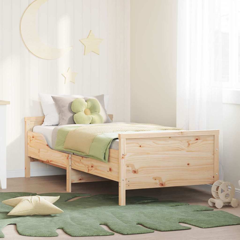 Sengestel Med Hovedgærde 80 X 200 Cm Konstrueret Træ - Variant 877203