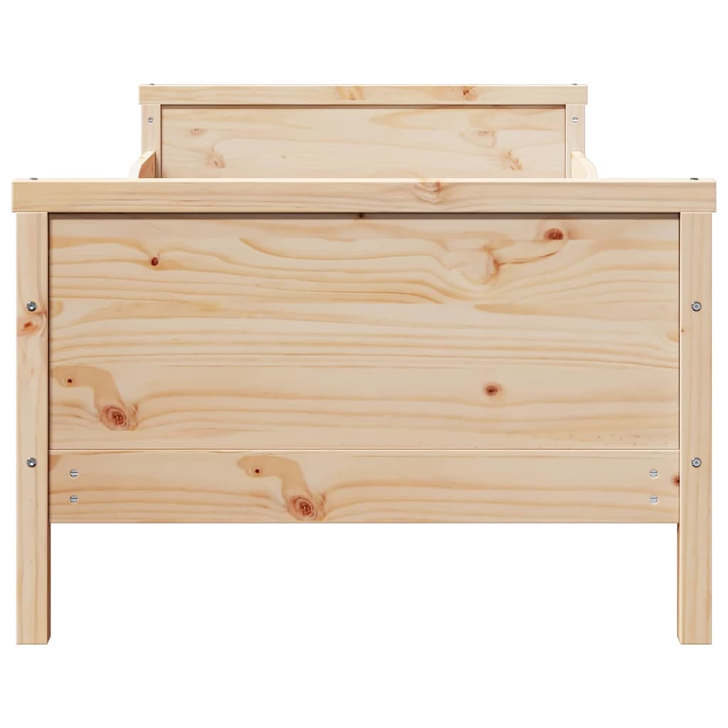 Udvidelig Sengestel Til Børn Andet Brun 80 130 / 165 / 200 Cm - Billede 6