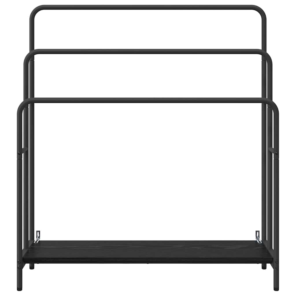 Tøjstativ Med Hylde Sort Eg 90 X 30 X 100.5 Cm Konstrueret Træ - Billede 5