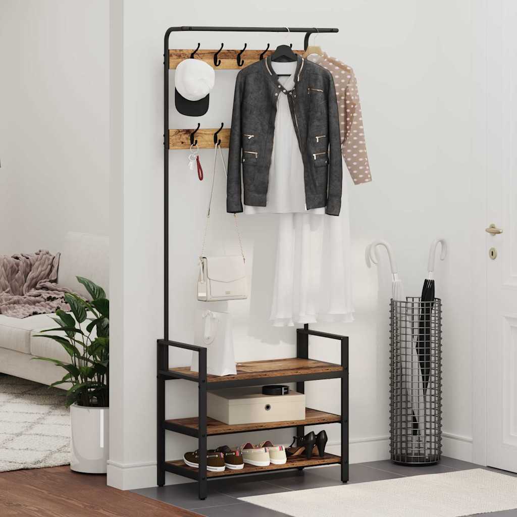 Jakkeholder Andet Gammelt Træ 75 X 34 X 184 Cm Konstrueret Træ - Billede 4