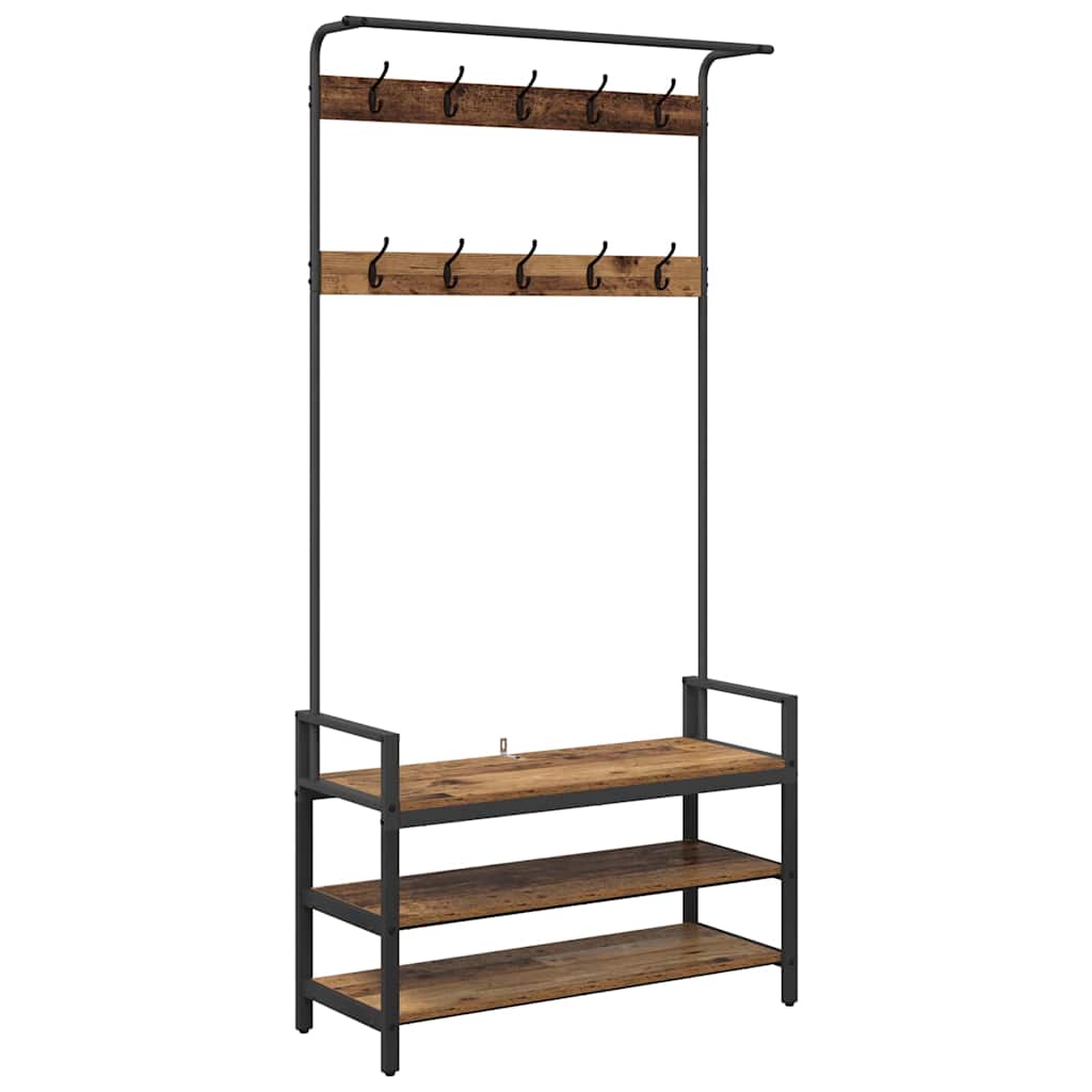 Jakkeholder Andet Gammelt Træ 95 X 34 X 184 Cm Konstrueret Træ - Billede 2