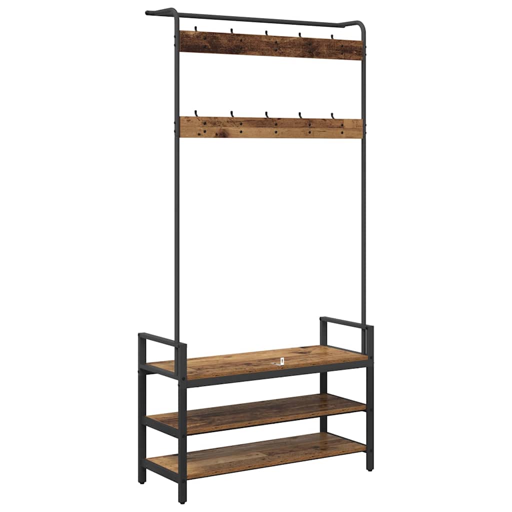 Jakkeholder Andet Gammelt Træ 95 X 34 X 184 Cm Konstrueret Træ - Billede 7