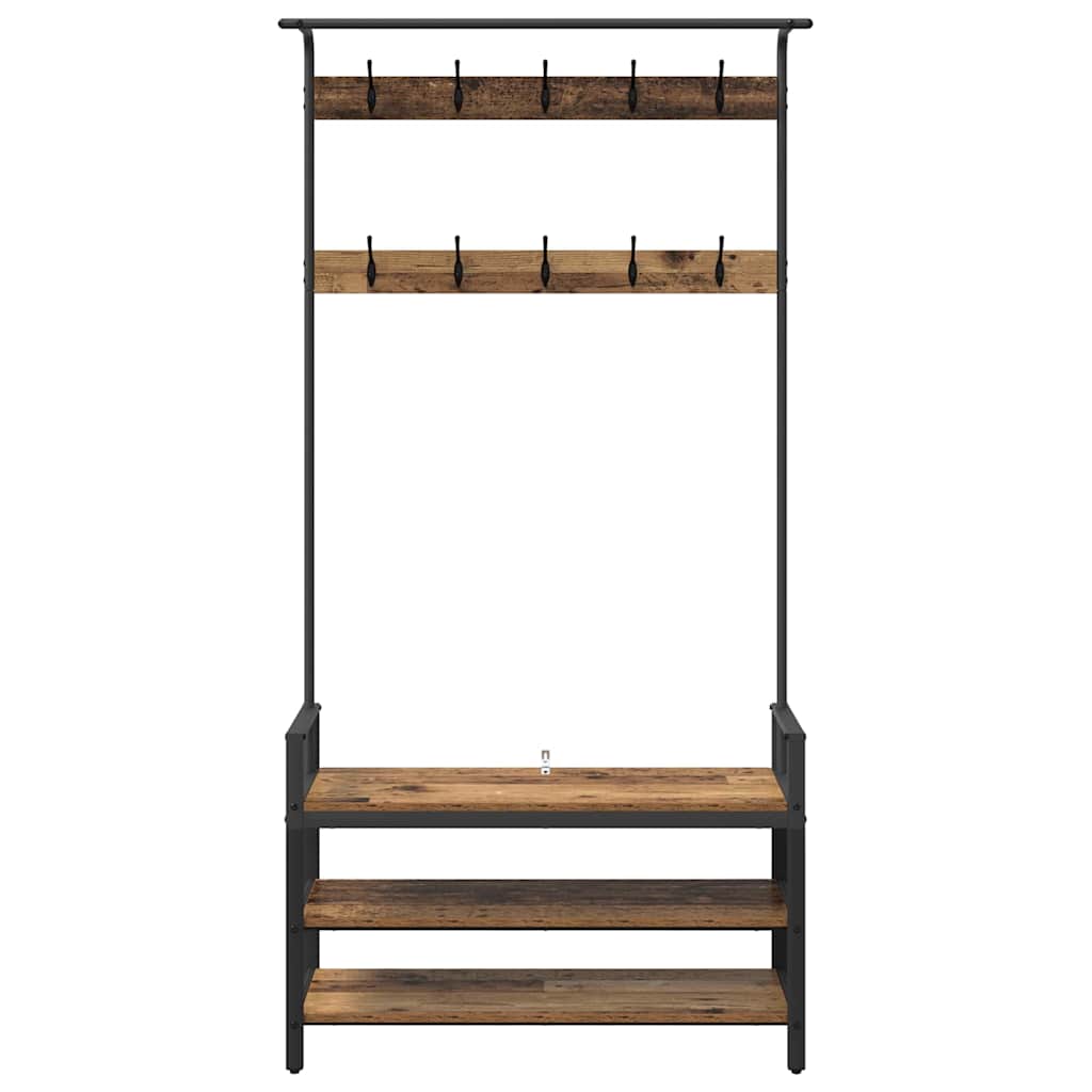 Jakkeholder Andet Gammelt Træ 95 X 34 X 184 Cm Konstrueret Træ - Billede 5
