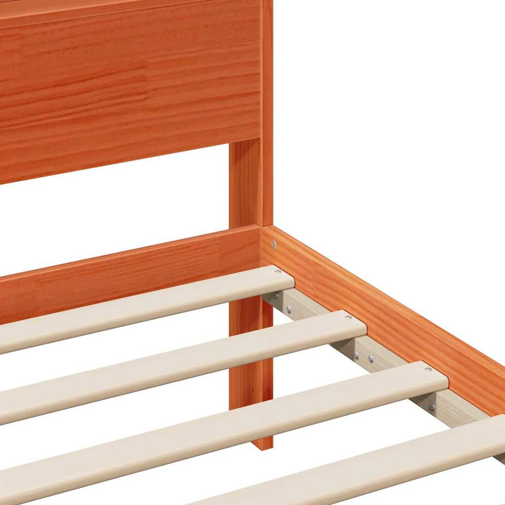 Sengestel Gyldenbrun 180 X 200 Cm Massivt Fyrretræ - Billede 8