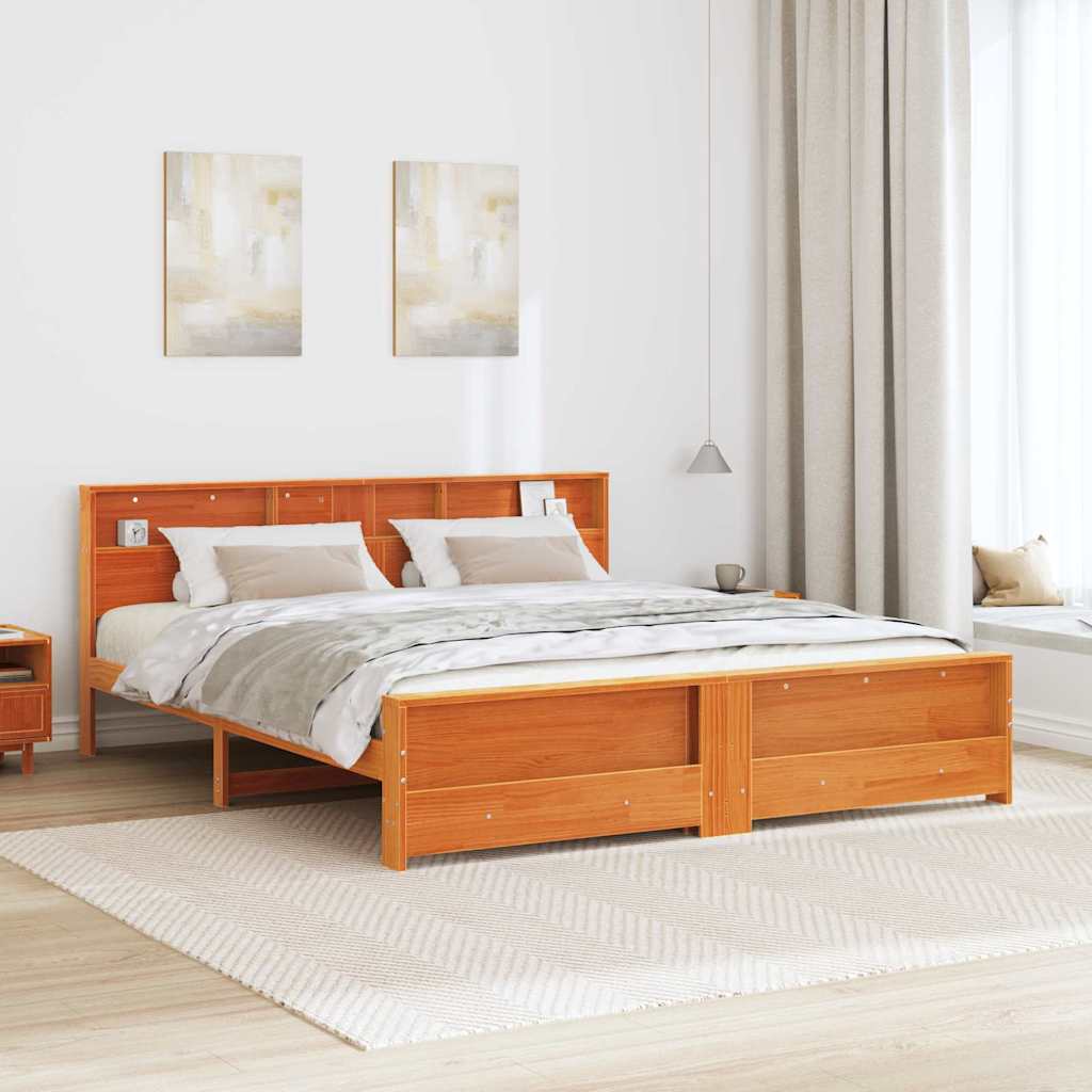 Sengestel Gyldenbrun 180 X 200 Cm Massivt Fyrretræ - Billede 4