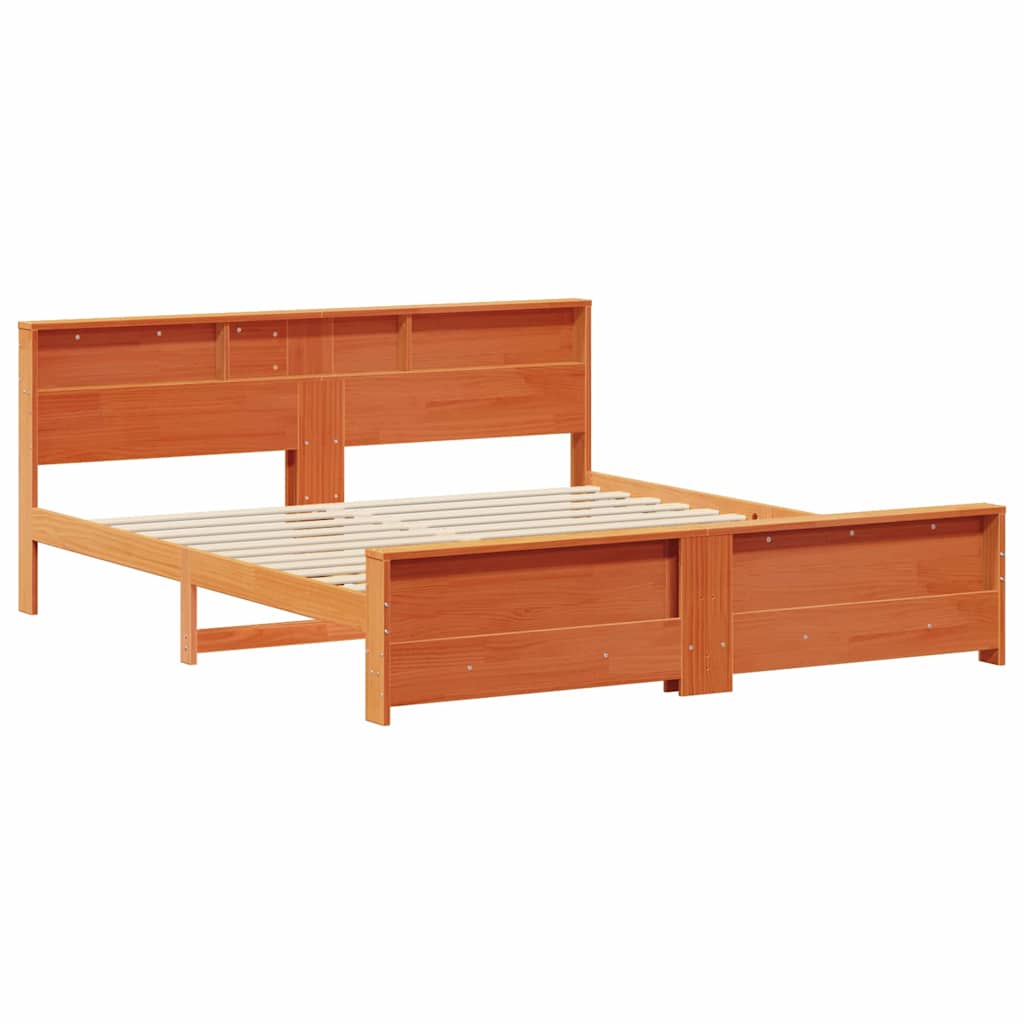Sengestel Gyldenbrun 180 X 200 Cm Massivt Fyrretræ - Billede 2