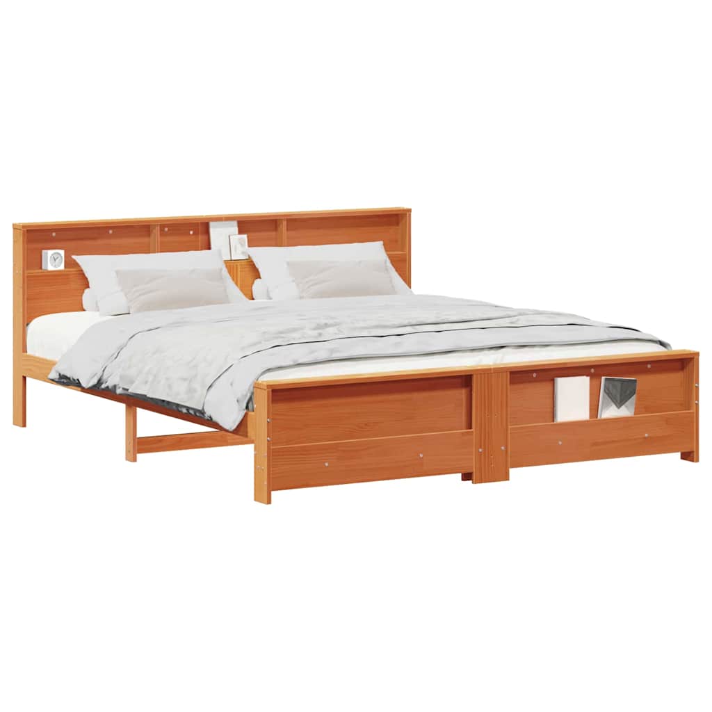 Sengestel Gyldenbrun 180 X 200 Cm Massivt Fyrretræ - Billede 3