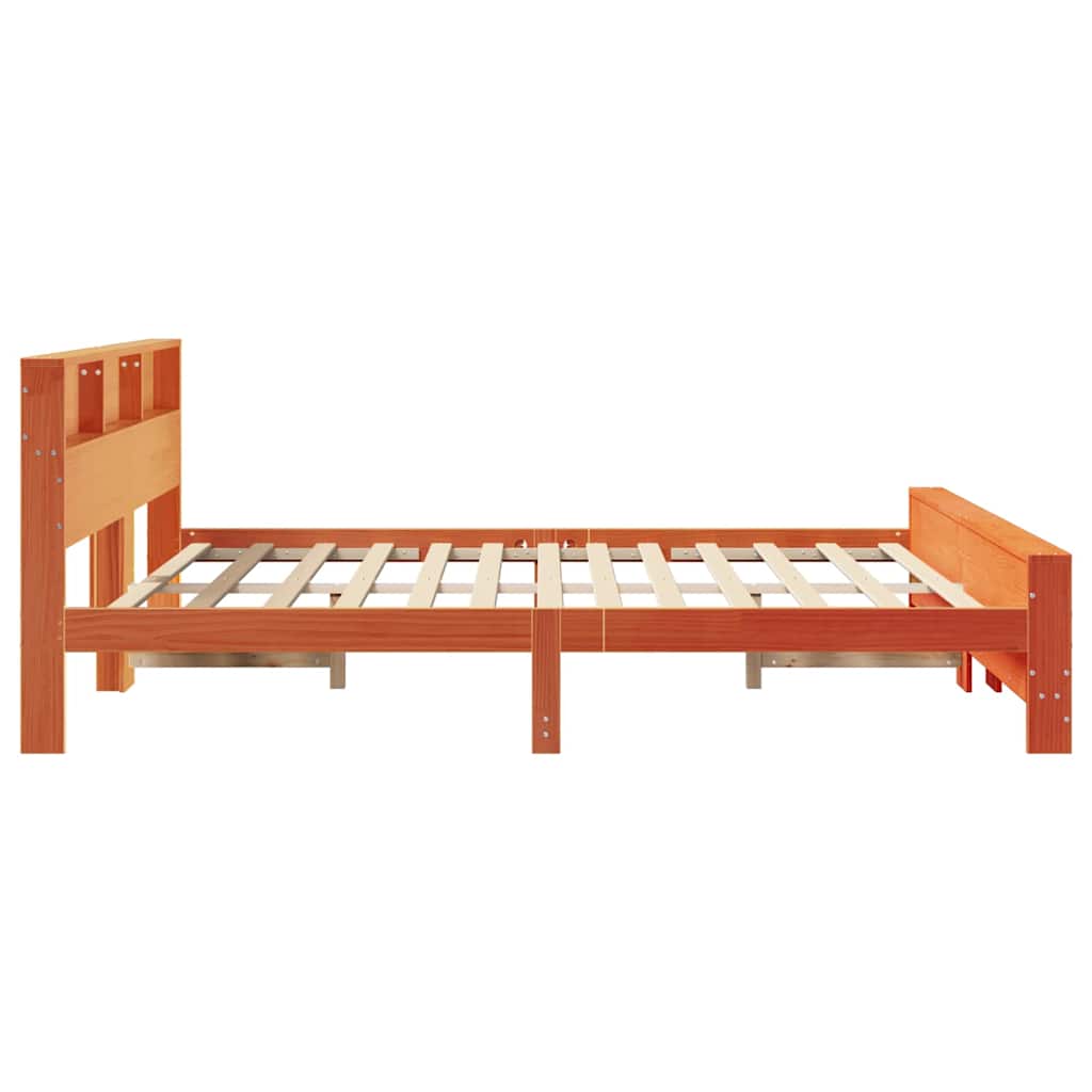 Sengestel Gyldenbrun 180 X 200 Cm Massivt Fyrretræ - Billede 6