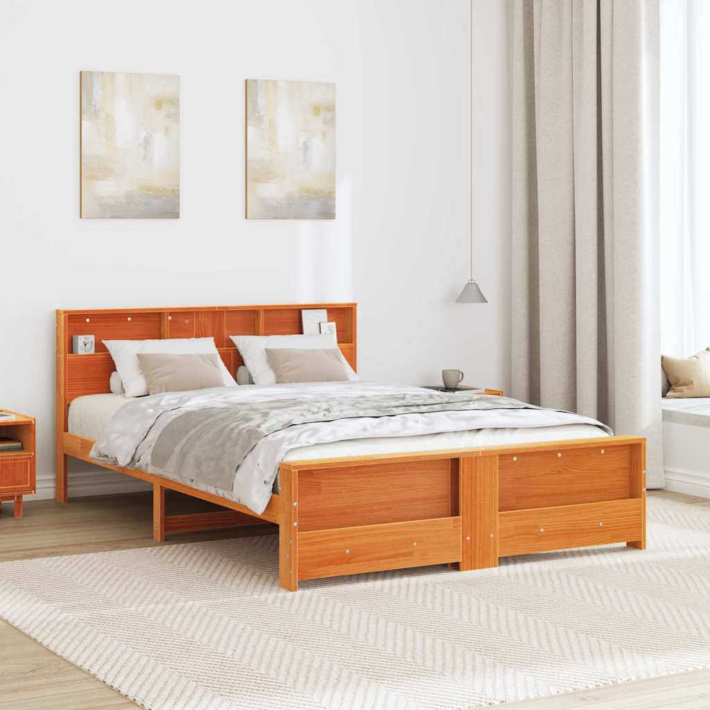 Sengestel Gyldenbrun 140 X 200 Cm Massivt Fyrretræ - Billede 4