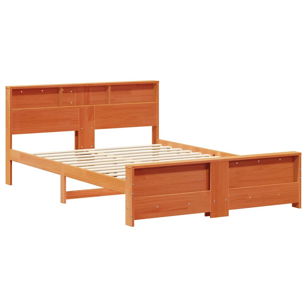 Sengestel Gyldenbrun 140 X 200 Cm Massivt Fyrretræ - Billede 2