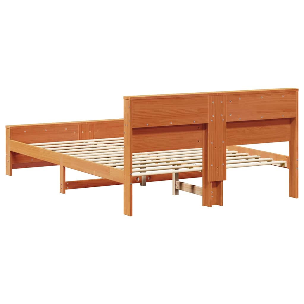 Sengestel Gyldenbrun 140 X 200 Cm Massivt Fyrretræ - Billede 7