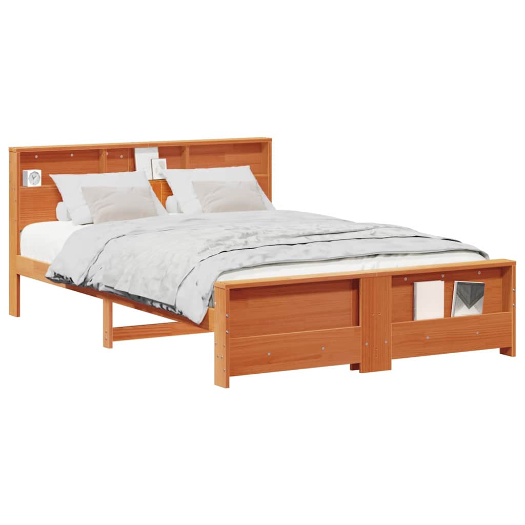 Sengestel Gyldenbrun 140 X 200 Cm Massivt Fyrretræ - Billede 3