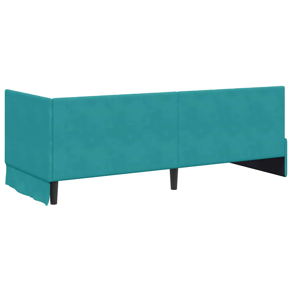 Hjørnesengramme Med Madras Turkis 80 X 200 Cm Fløjl - Billede 9