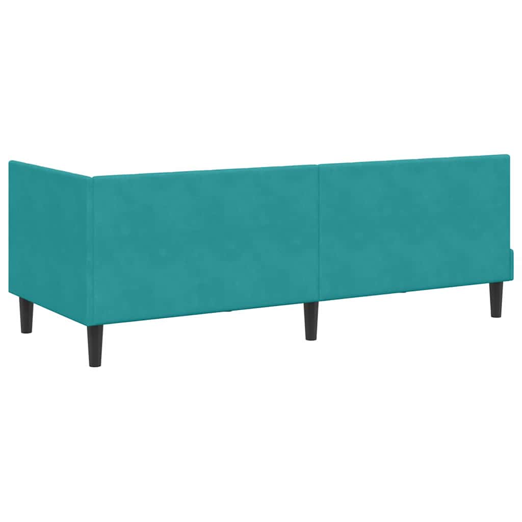 Hjørnesengramme Med Madras Turkis 80 X 200 Cm Fløjl - Billede 9