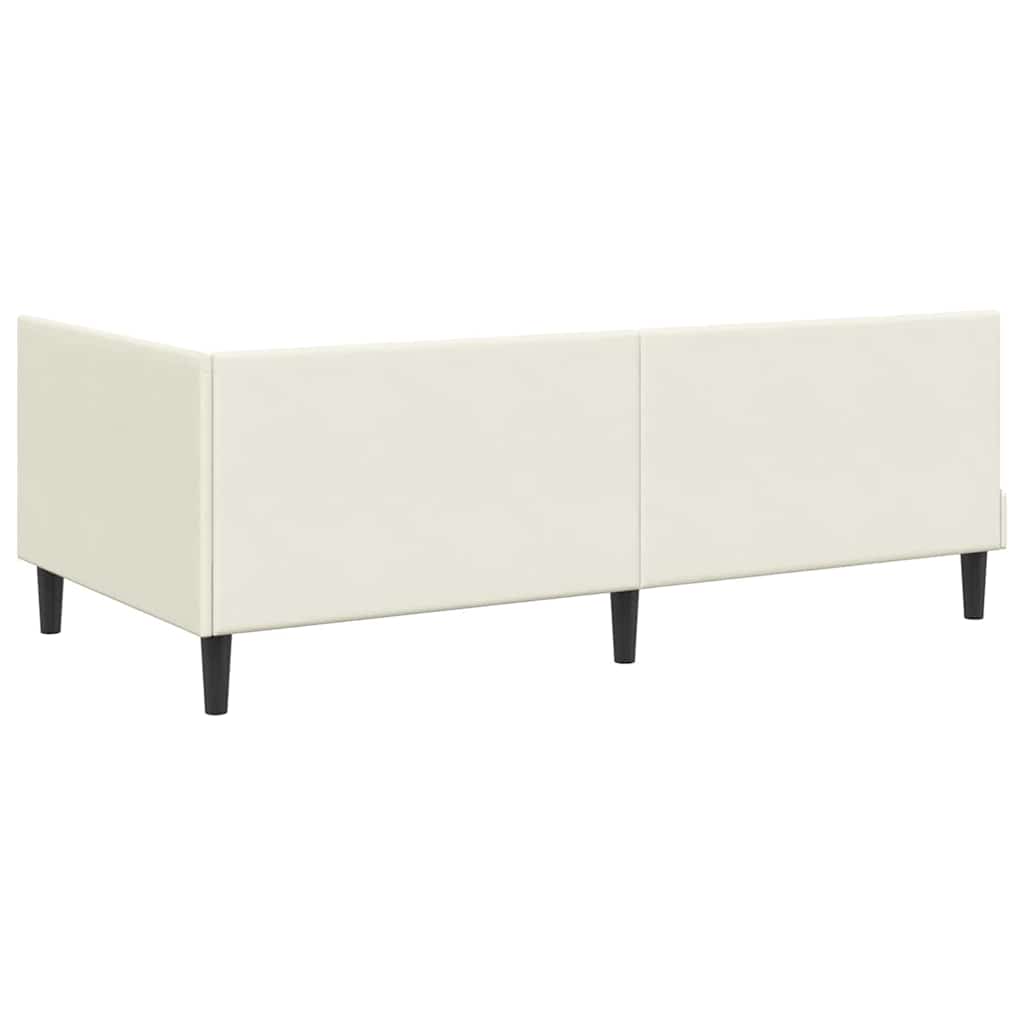 Hjørnesengramme Med Madras Creme 90 X 200 Cm Fløjl - Billede 9