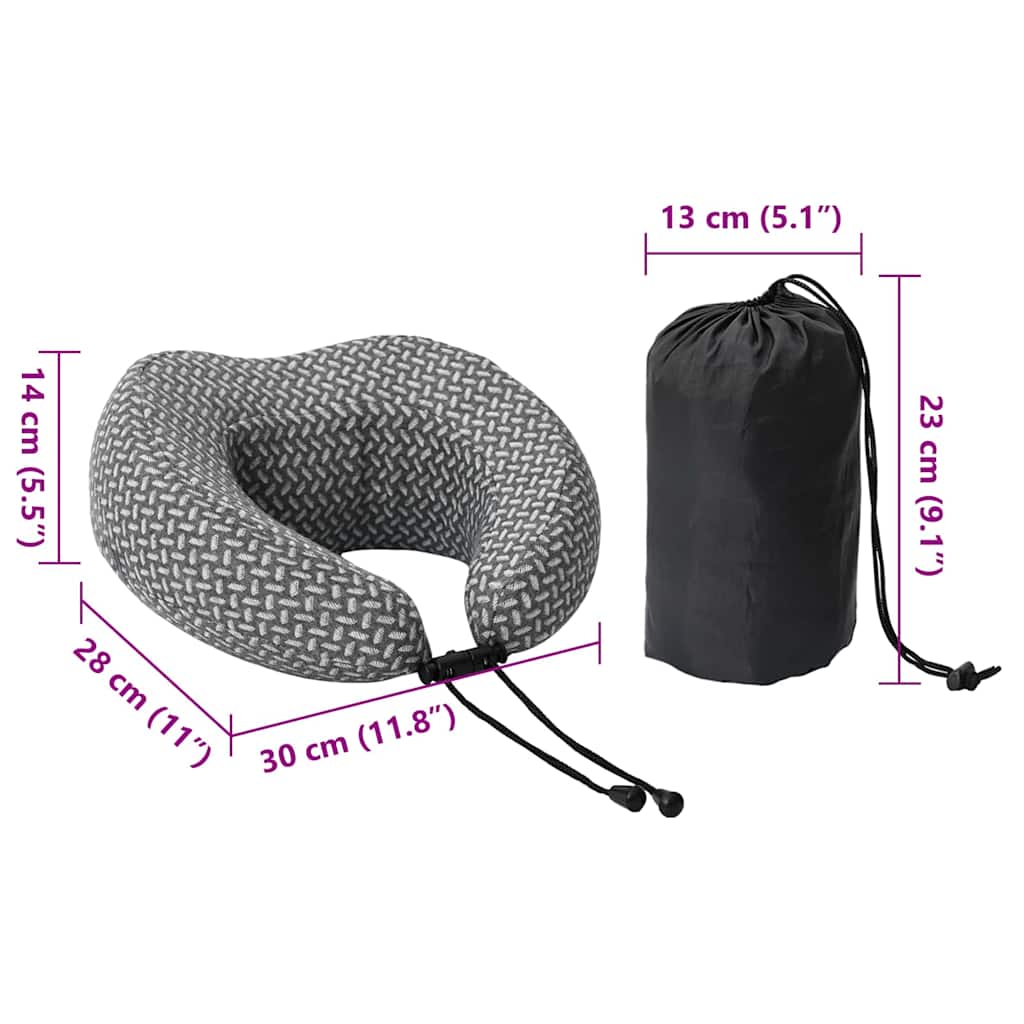 Rejse Nakkepude Enfarvet 30 X 28 X 14 Cm Polyester - Billede 12
