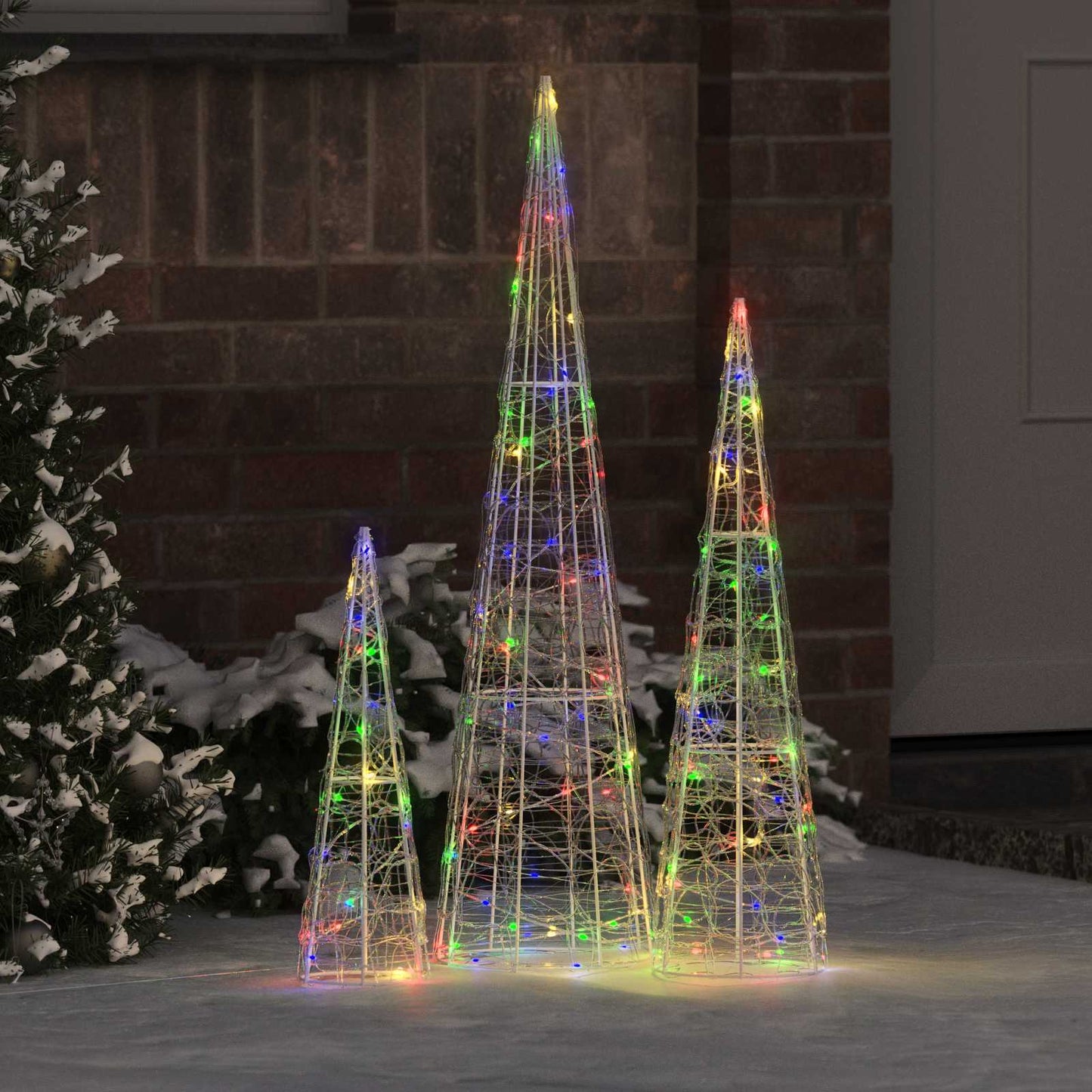 Juletræ Med 90 Led'er 3 Dele 20 X 20 X 80 Cm Akryl