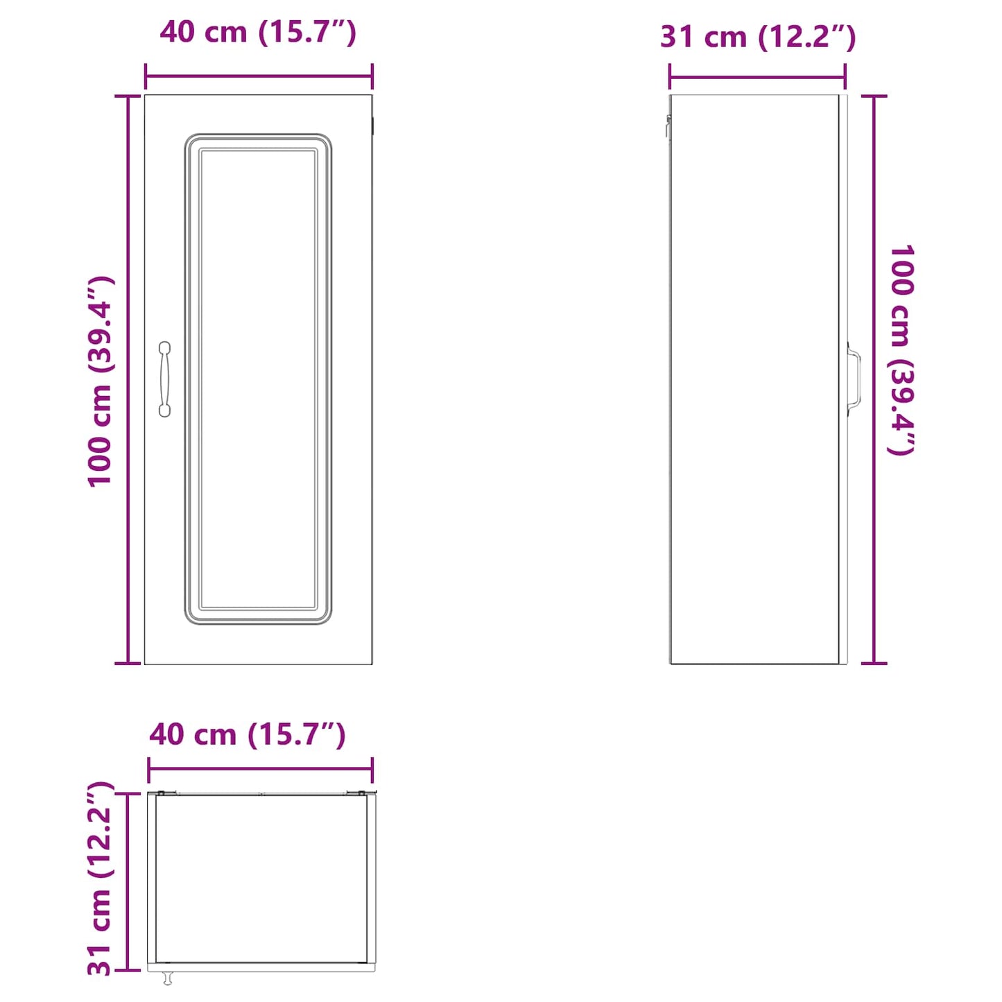 Panel Til Opvaskemaskine Kalmar Beton 40 X 31 X 100 Cm - Billede 13
