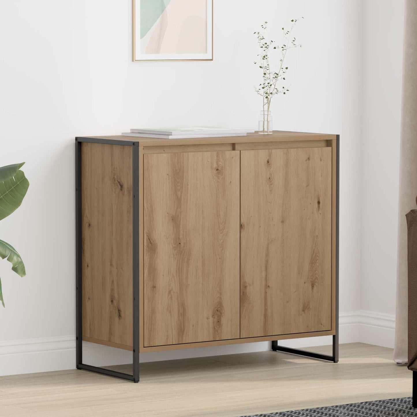 Sideskab 79 X 36 X 75 Cm Konstrueret Træ - Variant 886605