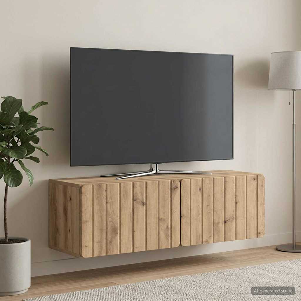Væghængt Tv-skab Konstrueret Træ - Variant 898394