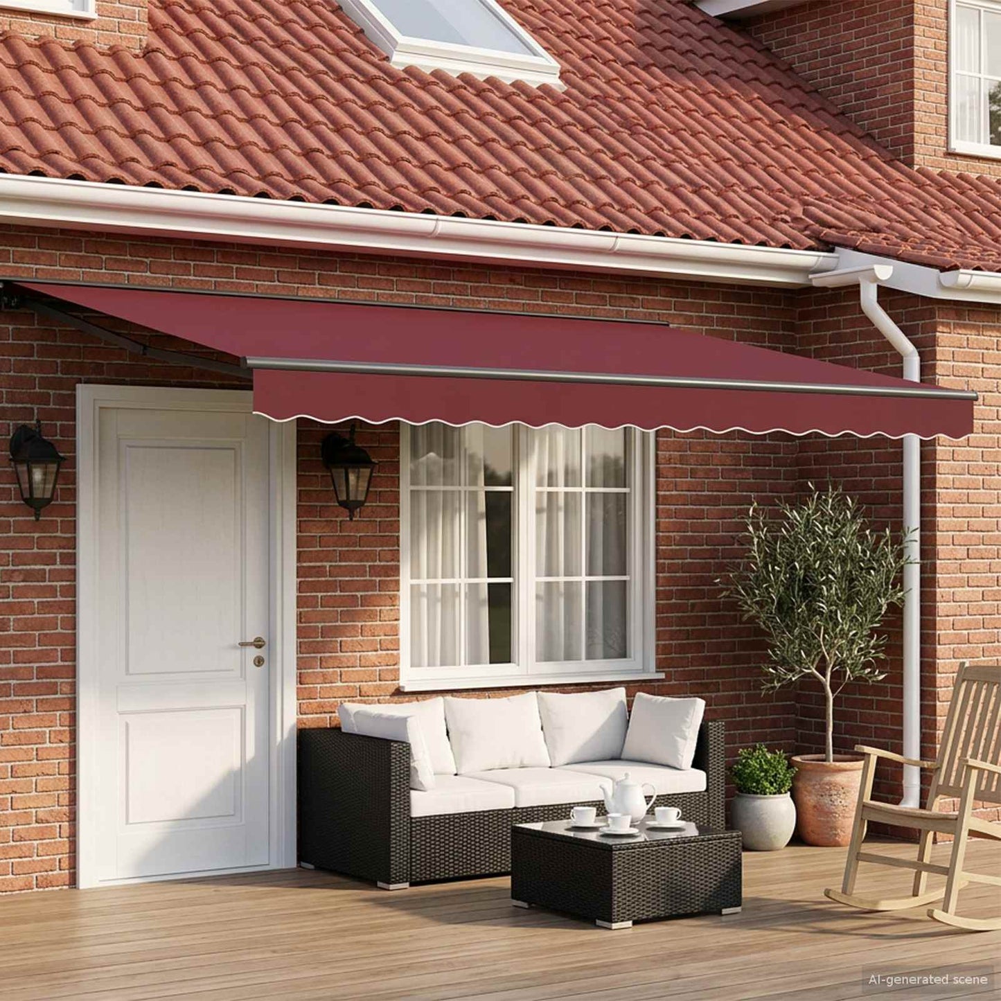 Manuel Markise-ramme Med LED-lys - Variant 3420881