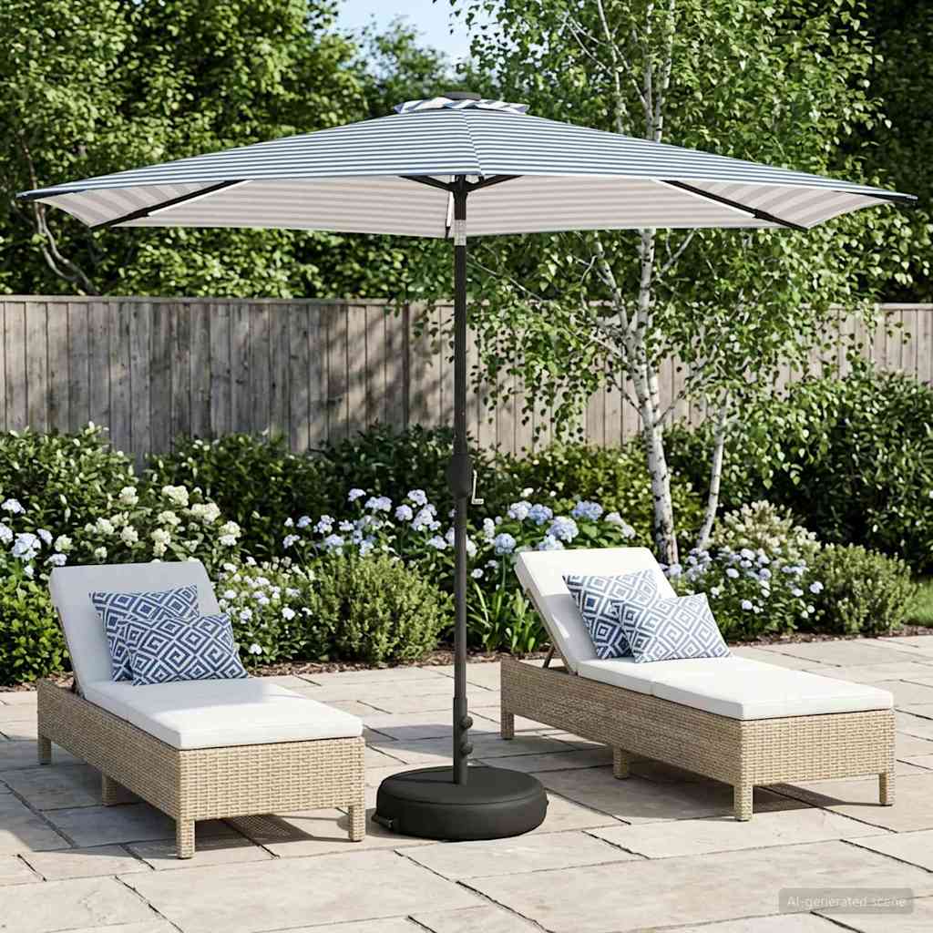 Haveparasol Med Led Lys Og Fod 200 X 300 Cm Polyester - Variant 42036275