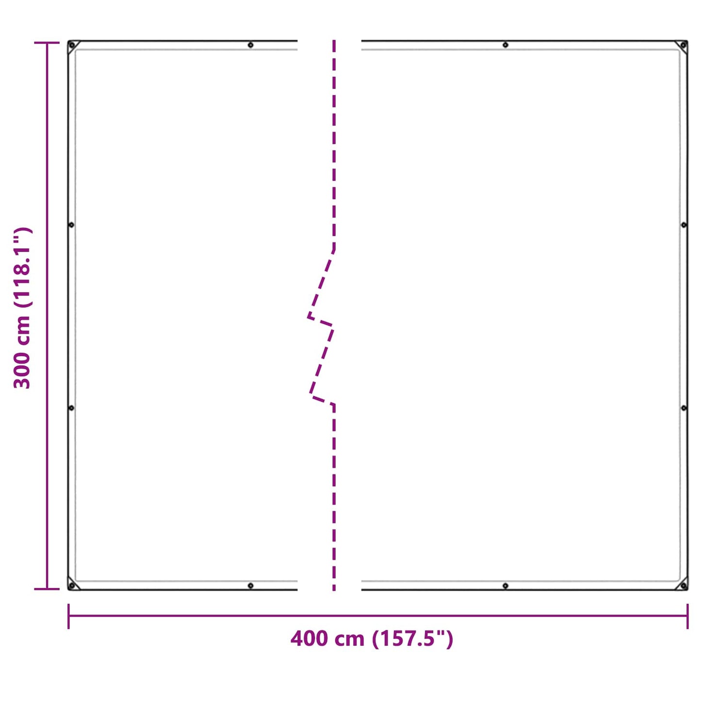 Presenning Med Øjer 3 X 4 M Polyethylen - Billede 10