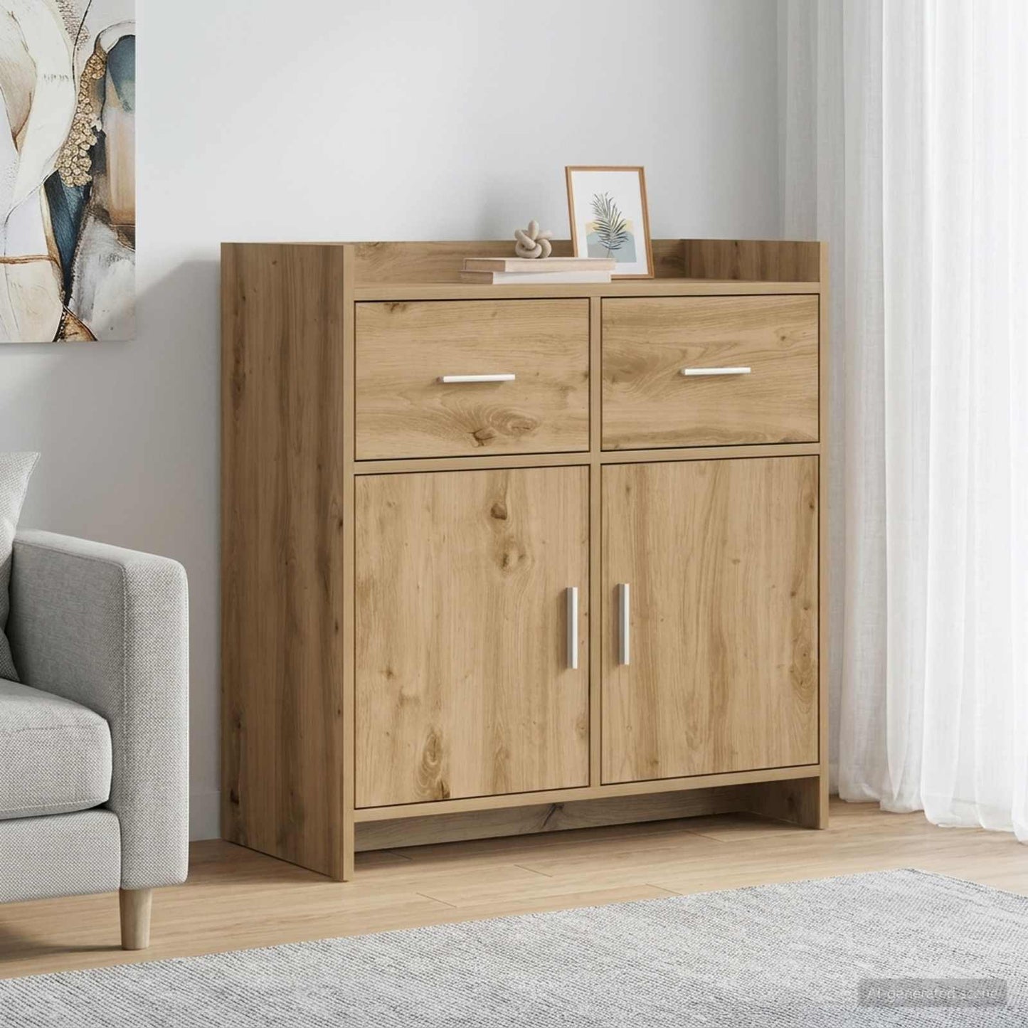 Sideboard 75 X 36 X 80 Cm Konstrueret Træ - Variant 8011122